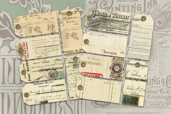 Download Printable Vintage Shipping Tags Set 1 - Printable Collection