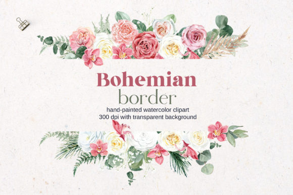 Download Boho Watercolor Border - Boho watercolor Collection