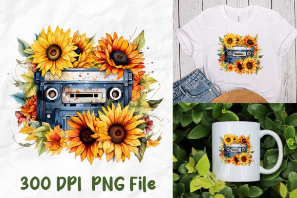 Download Retro Old School Cassette Sunflower - Old Collection